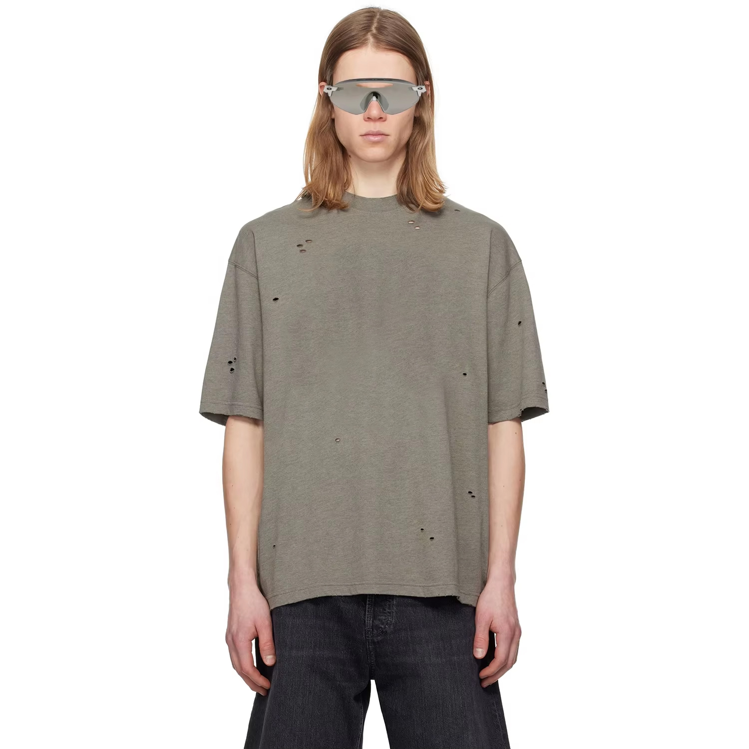 Charlo Distressed Logo Tee – Vintage Streetwear Short Sleeve