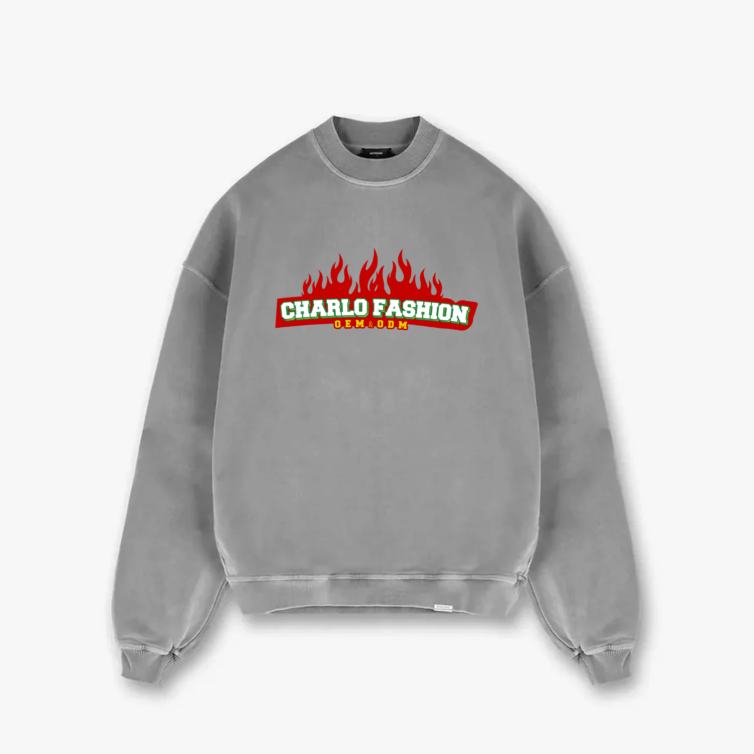 Custom Graphic Crewneck Sweatshirt | Oversized Streetwear Pullover | OEM Private Label Manufacturer
