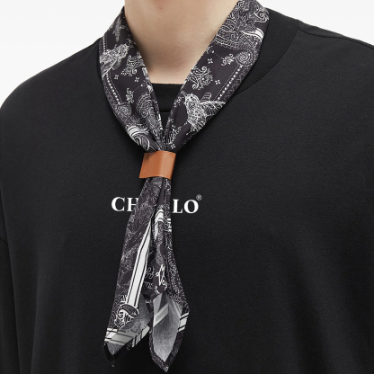 Street-Ready Graphic T-Shirt with Scarf Accent – Trendy Oversized Tee