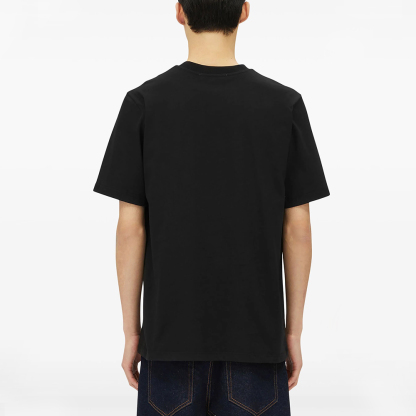 Customizable Neck Logo Oversized Black T-Shirt – Streetwear Essential