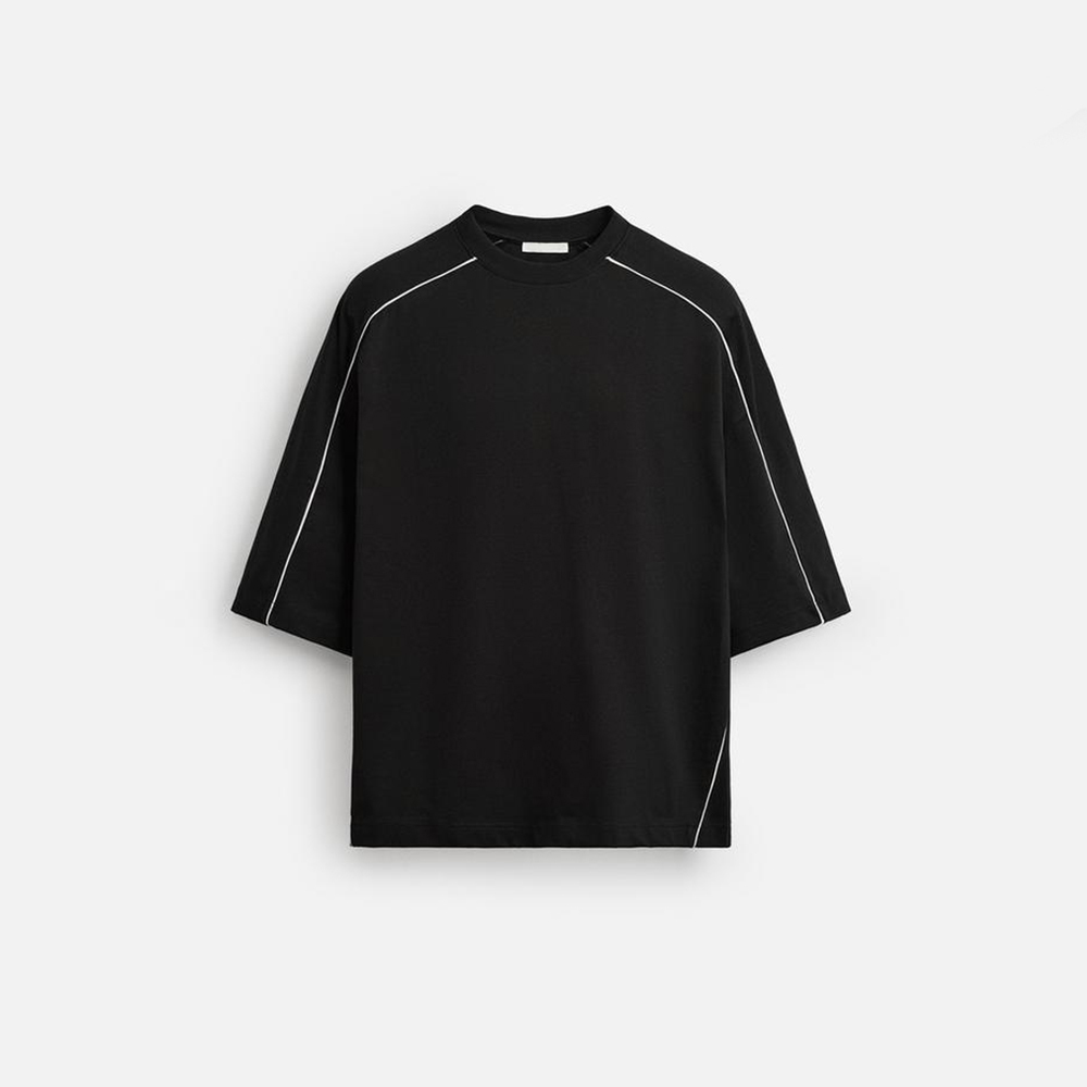 Custom Oversized Streetwear T-Shirt | Minimalist Seam Design | OEM/ODM Private Label Apparel