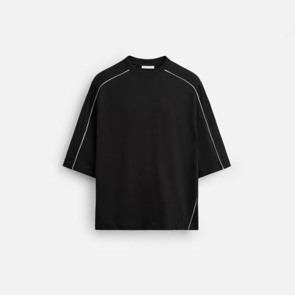 Custom Oversized Streetwear T-Shirt | Minimalist Seam Design | OEM/ODM Private Label Apparel