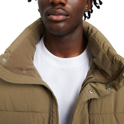 Customizable Khaki Puffer Jacket – Streetwear Outerwear