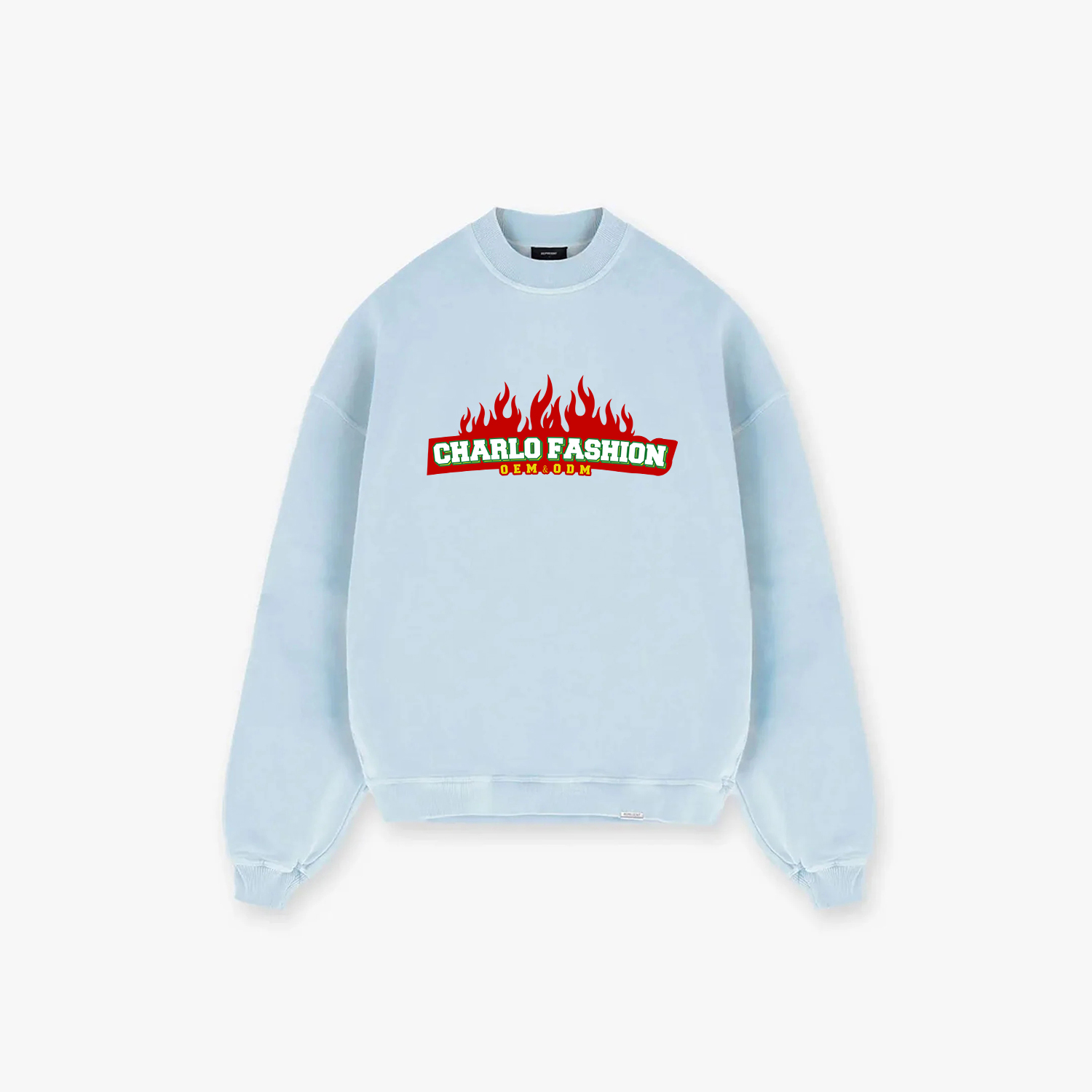 Custom Graphic Crewneck Sweatshirt | Oversized Streetwear Pullover | OEM Private Label Manufacturer