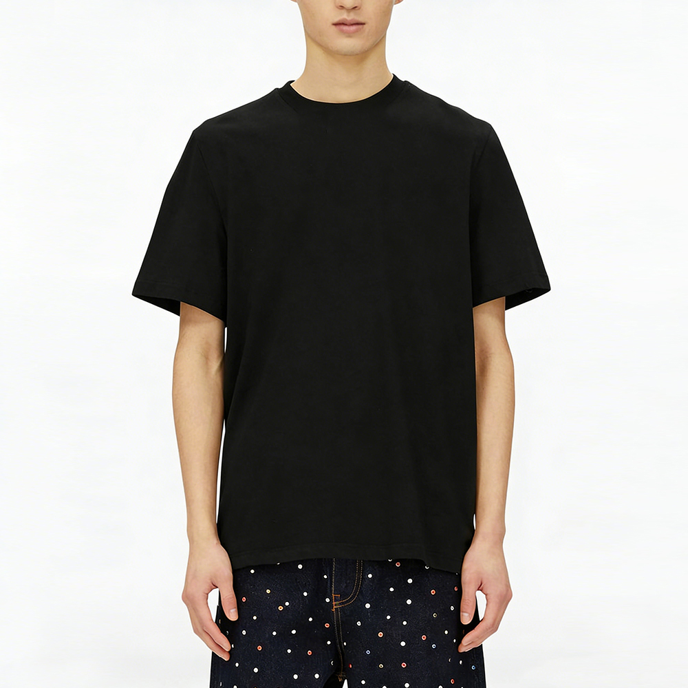Customizable Neck Logo Oversized Black T-Shirt – Streetwear Essential