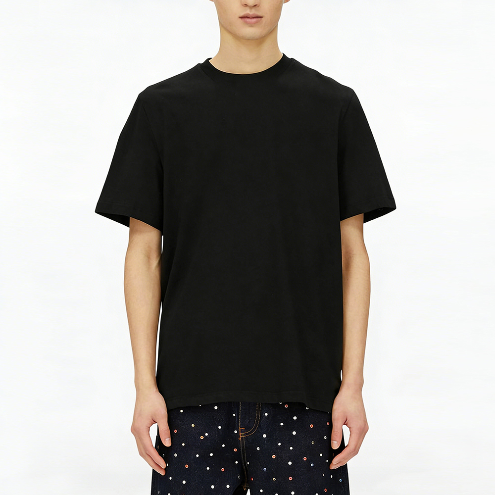 Customizable Neck Logo Oversized Black T-Shirt – Streetwear Essential