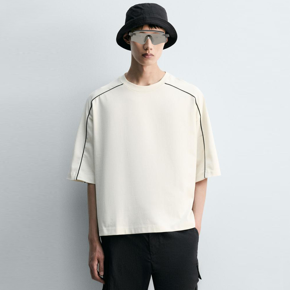 Custom Oversized Streetwear T-Shirt | Minimalist Seam Design | OEM/ODM Private Label Apparel