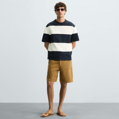 Trendy Oversized Striped T-Shirt – Premium Comfort & Customizable
