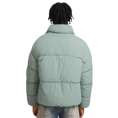 Customizable Khaki Puffer Jacket – Streetwear Outerwear