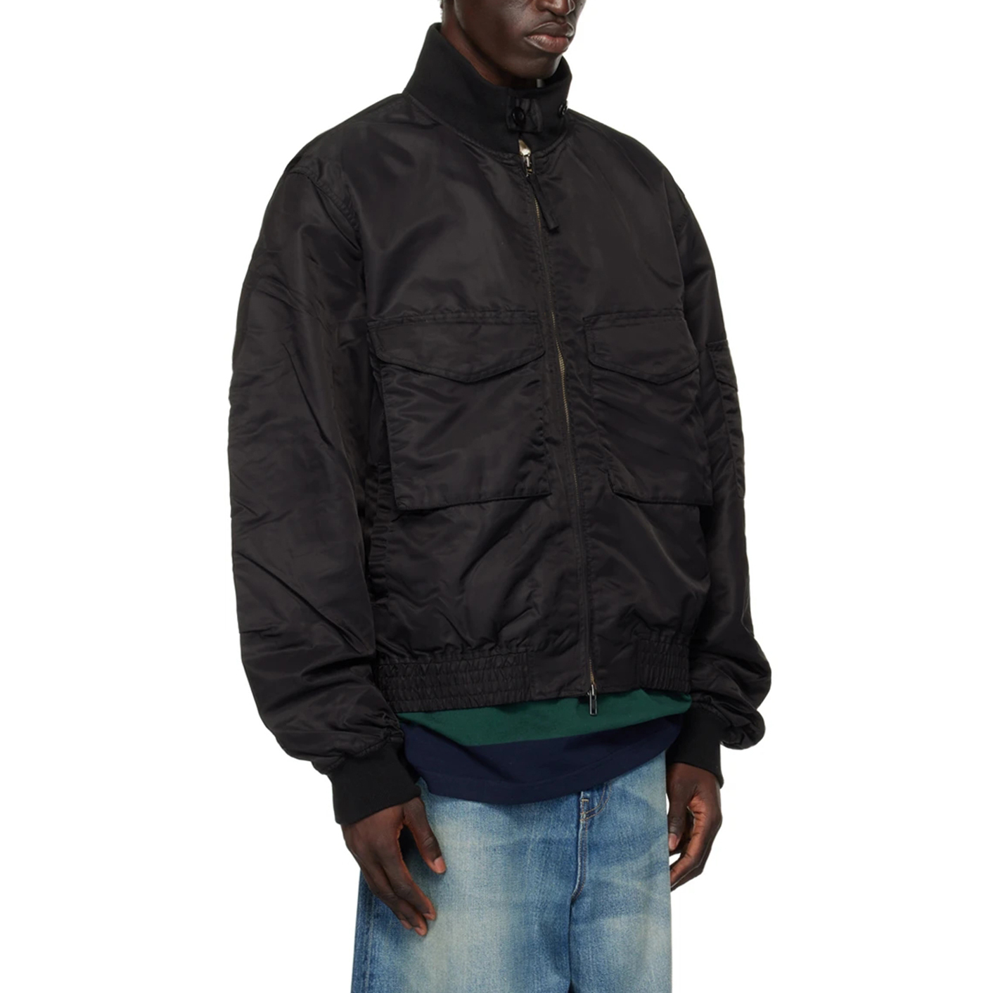 Charlo Fashion Multi-Pocket Bomber Jacket – Sleek Streetwear Utility Design