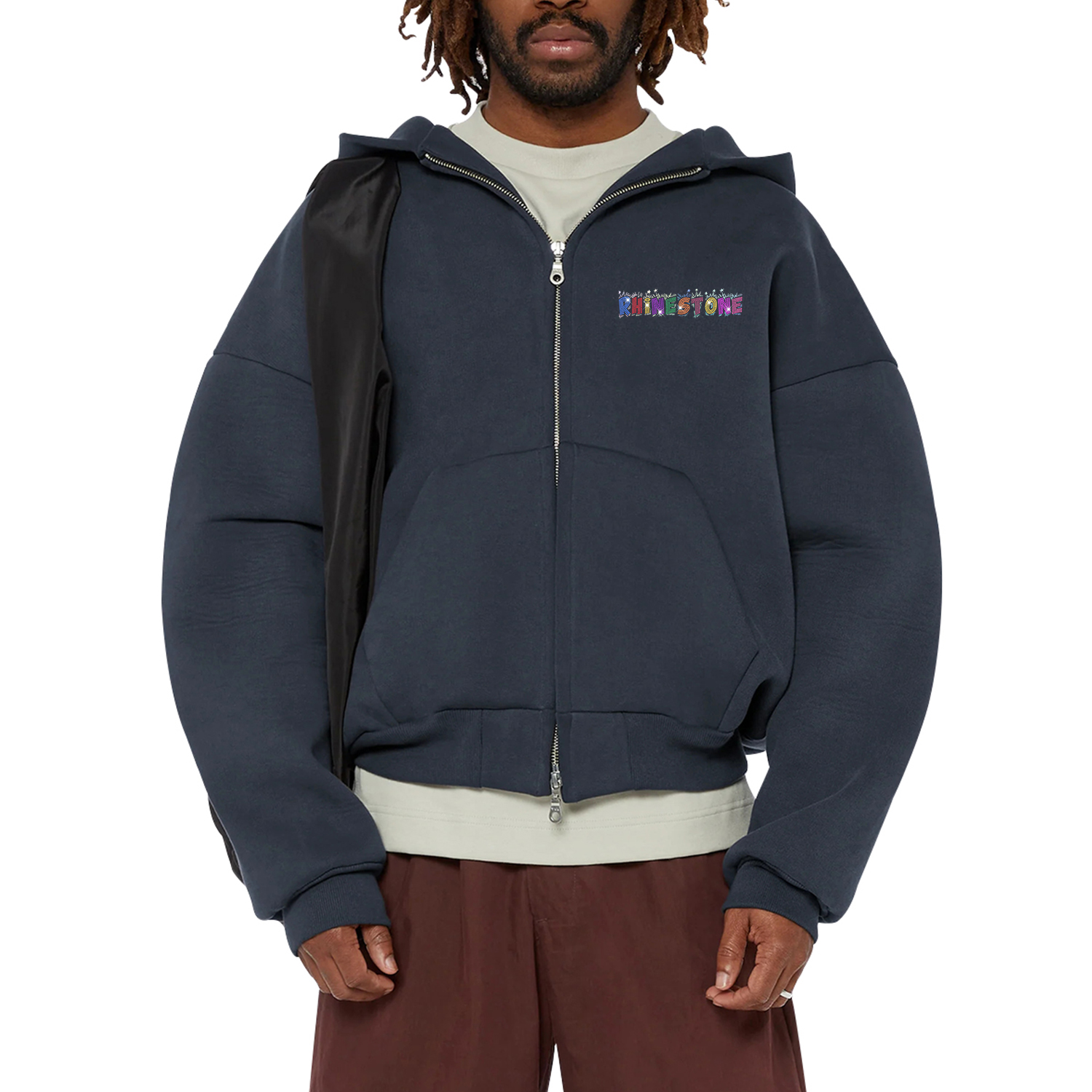 Customizable Oversized Hoodie – Rhinestone & Embroidery Ready