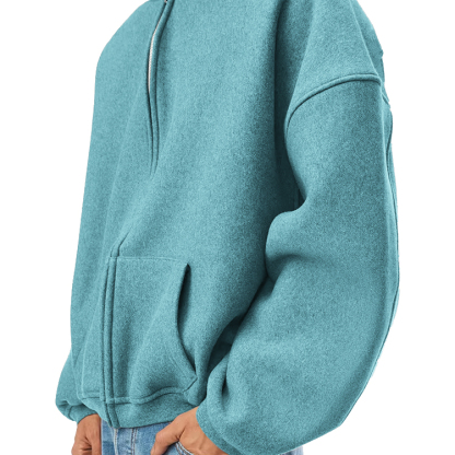 Custom Fleece Zip-Up Hoodie – Multiple Colors & Fabric Options