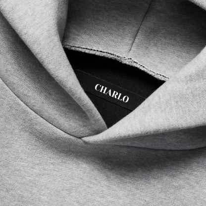 Classic Gray Oversized Tracksuit – Relaxed Hoodie & Wide-Leg Sweatpants, Customizable