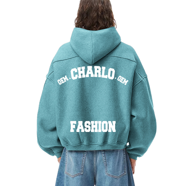 Custom Fleece Zip-Up Hoodie – Multiple Colors & Fabric Options