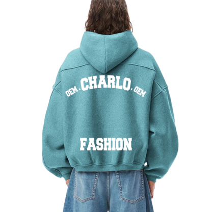 Custom Fleece Zip-Up Hoodie – Multiple Colors & Fabric Options