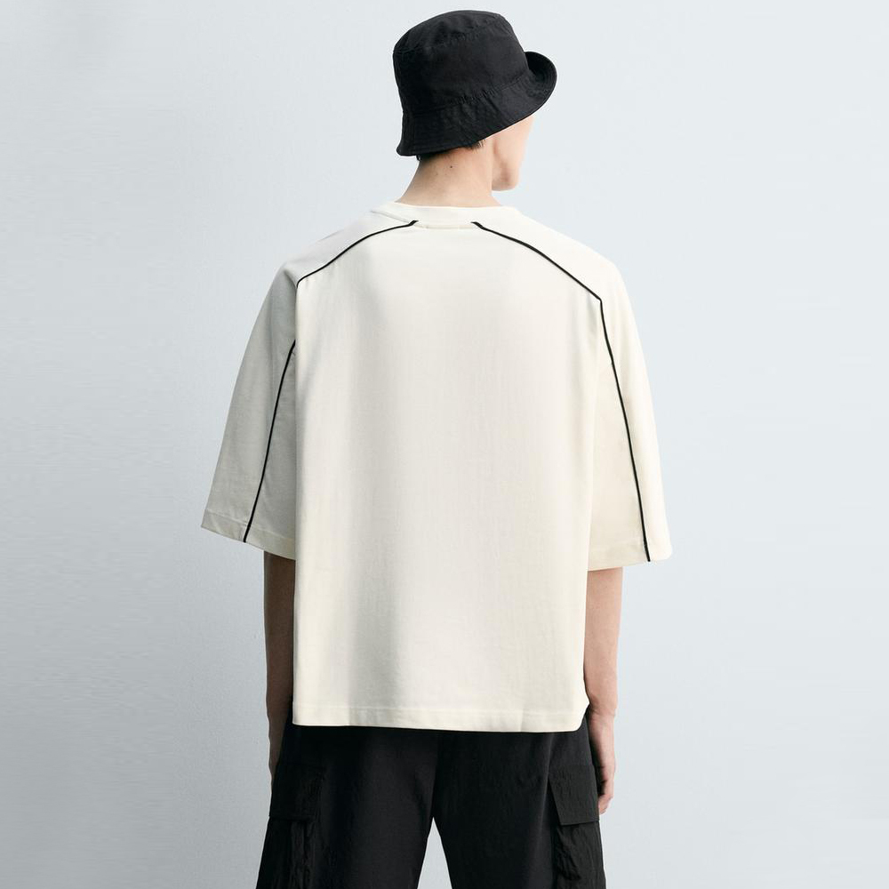 Custom Oversized Streetwear T-Shirt | Minimalist Seam Design | OEM/ODM Private Label Apparel