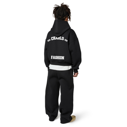 Luxury Oversized Streetwear Tracksuit – Custom Logo Hoodie & Sweatpants Set
