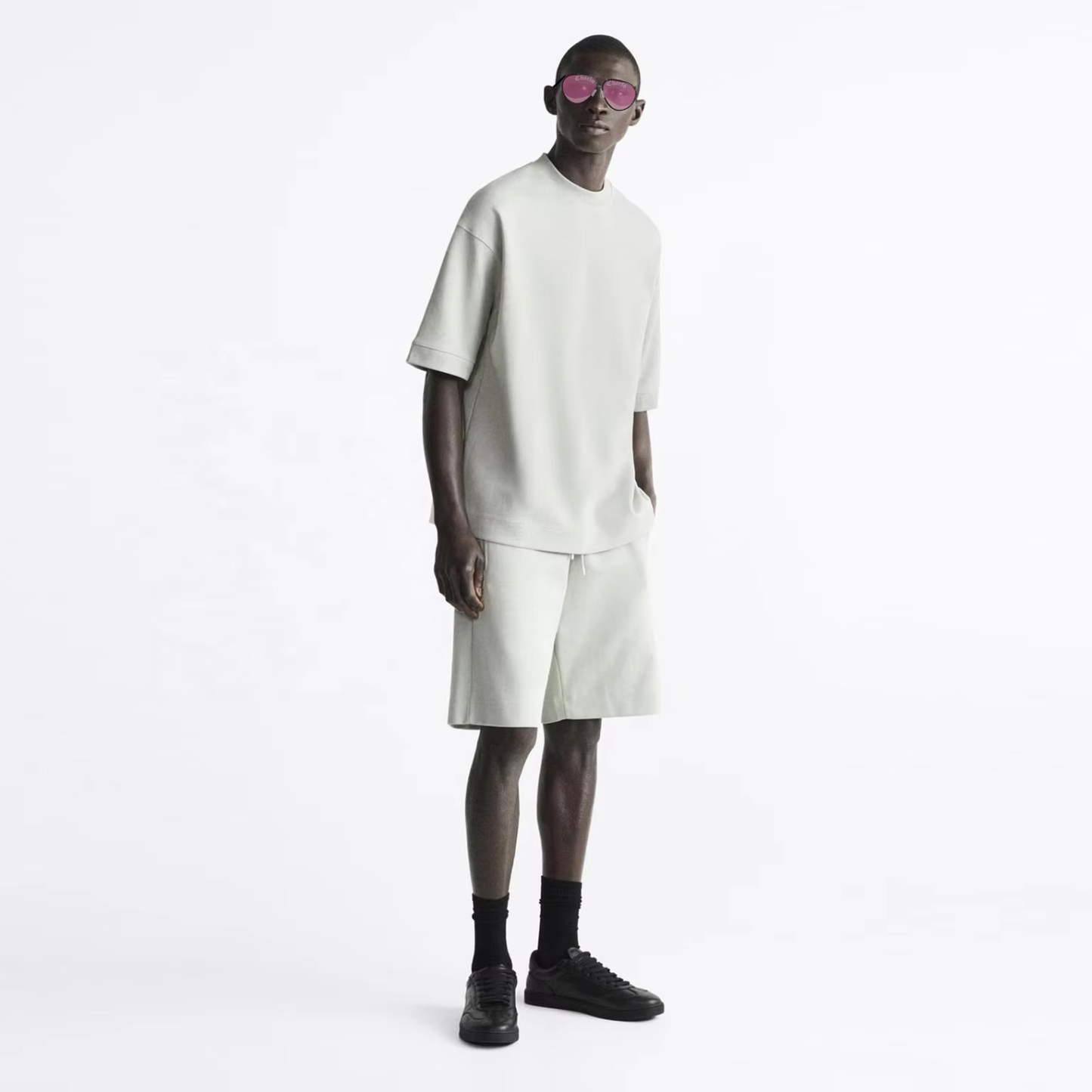 Charlo High-Weight Casual Short Sleeve Set – Luxe Comfort for Everyday Wear