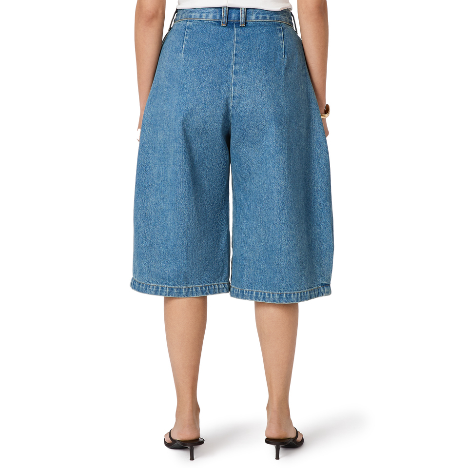 Wide Leg Denim Shorts – Relaxed Vintage Style
