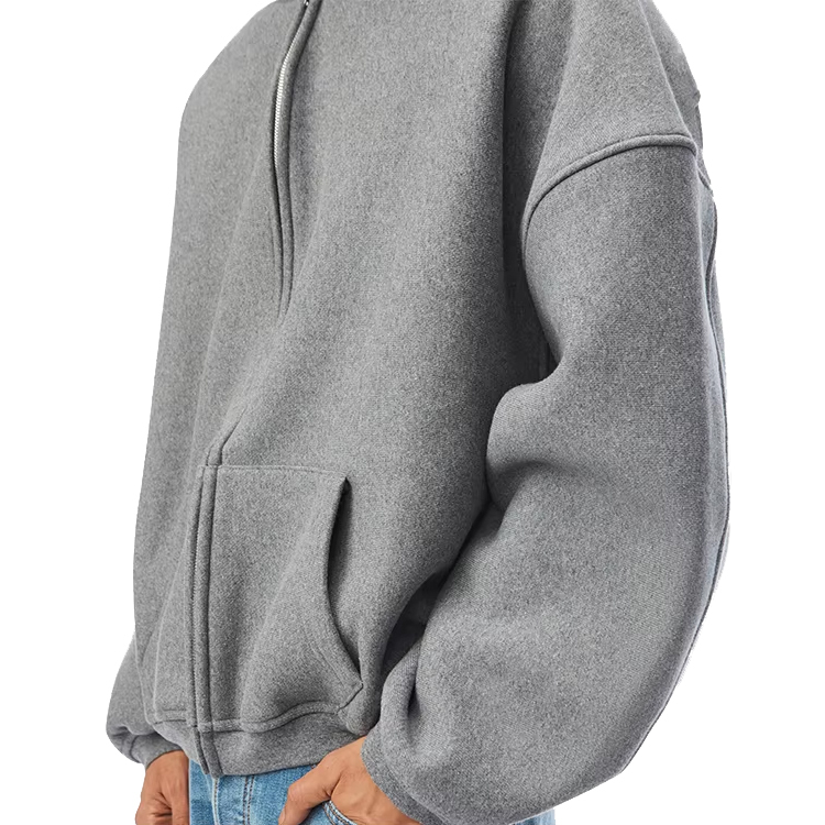 Custom Fleece Zip-Up Hoodie – Multiple Colors & Fabric Options