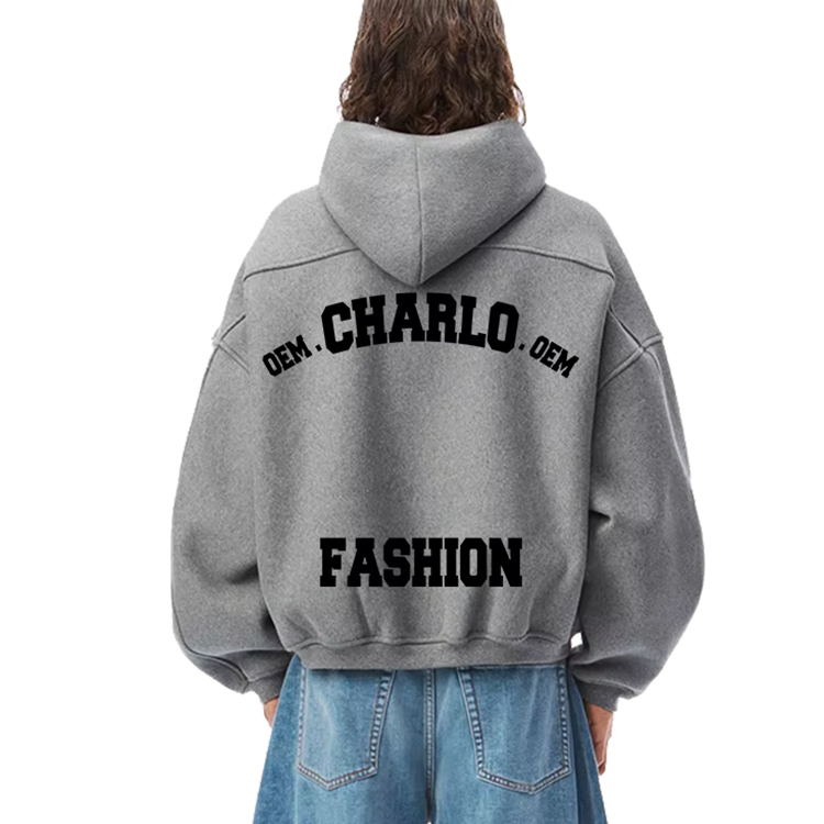 Custom Fleece Zip-Up Hoodie – Multiple Colors & Fabric Options