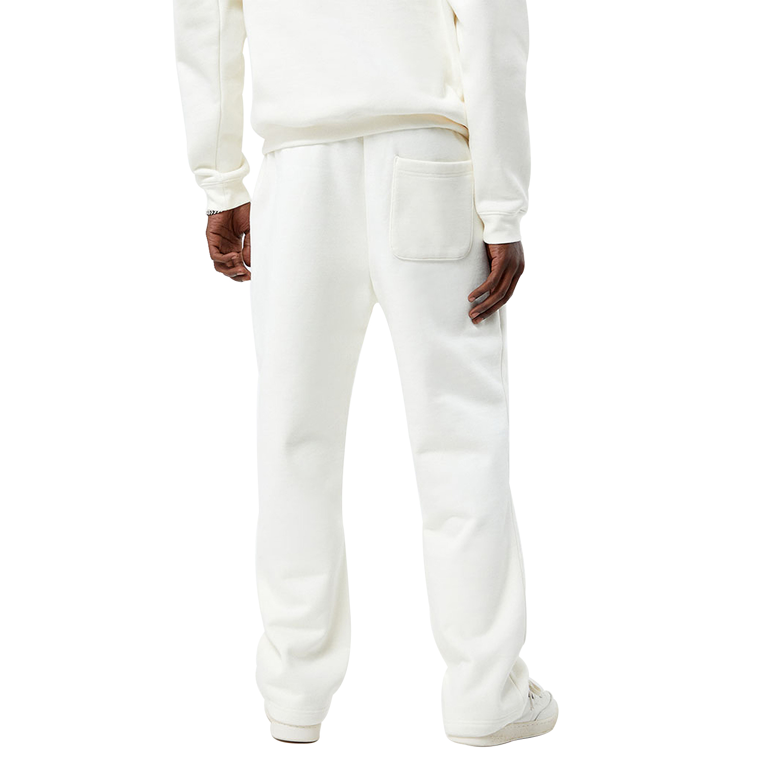 Fashion White Graphic Tracksuit Set | Pullover Sweatshirt & Sweatpants | Streetwear Collection