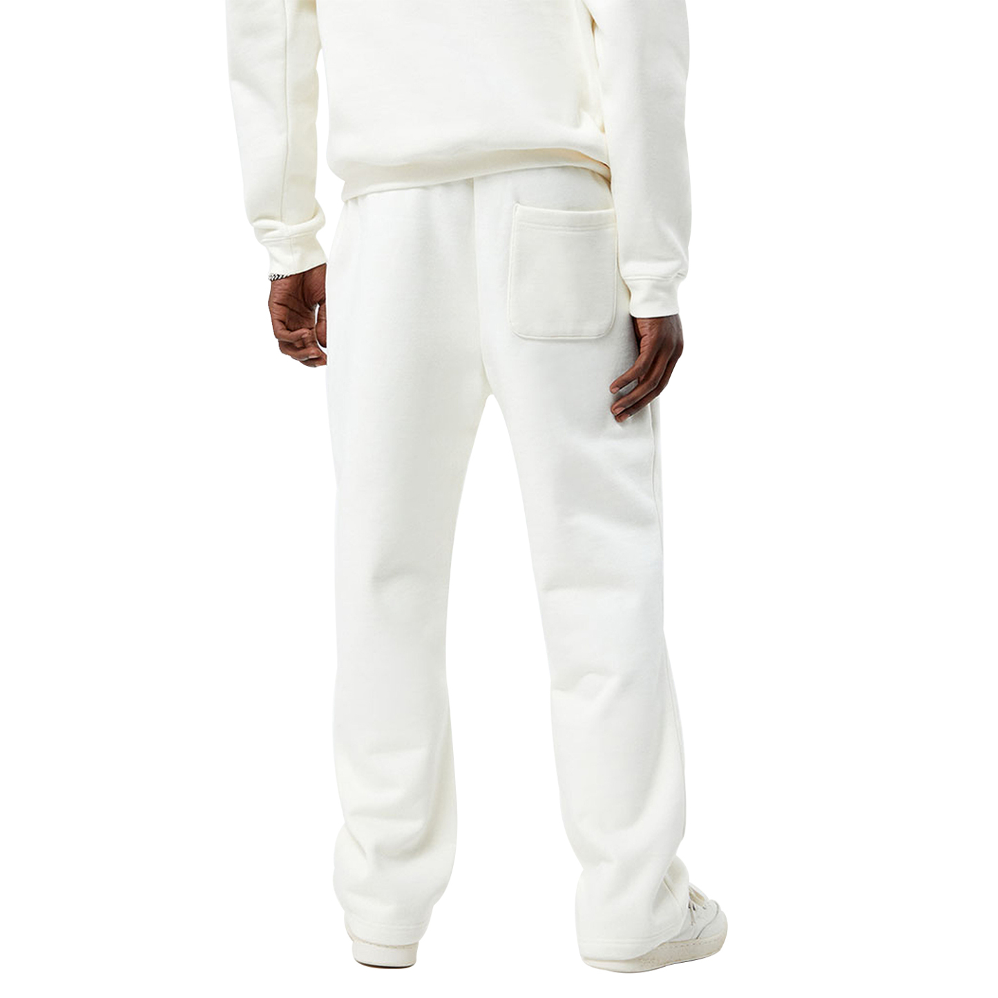 Fashion White Graphic Tracksuit Set | Pullover Sweatshirt & Sweatpants | Streetwear Collection