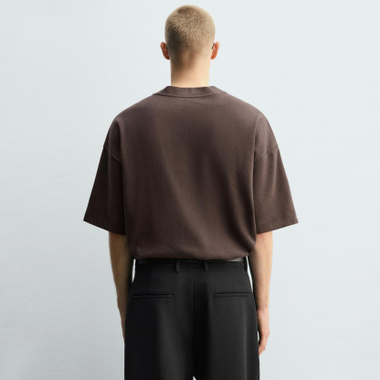 Oversized V-Neck T-Shirt | Minimalist Streetwear Tee | OEM/ODM Custom Apparel Manufacturer