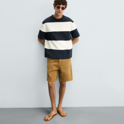 Trendy Oversized Striped T-Shirt – Premium Comfort & Customizable