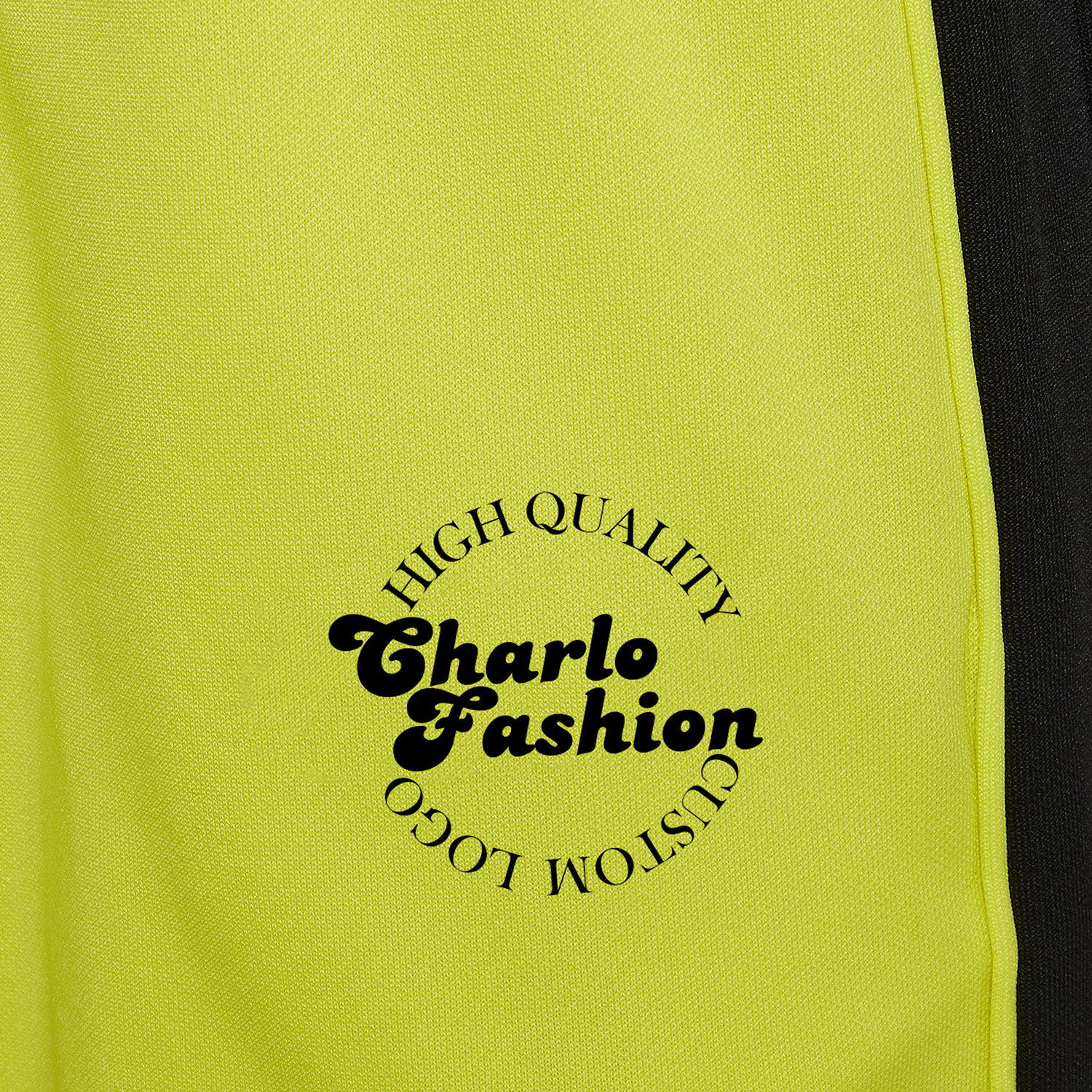 Fluorescent Wide-Leg Track Pants | Sporty Streetwear | Customizable Logo