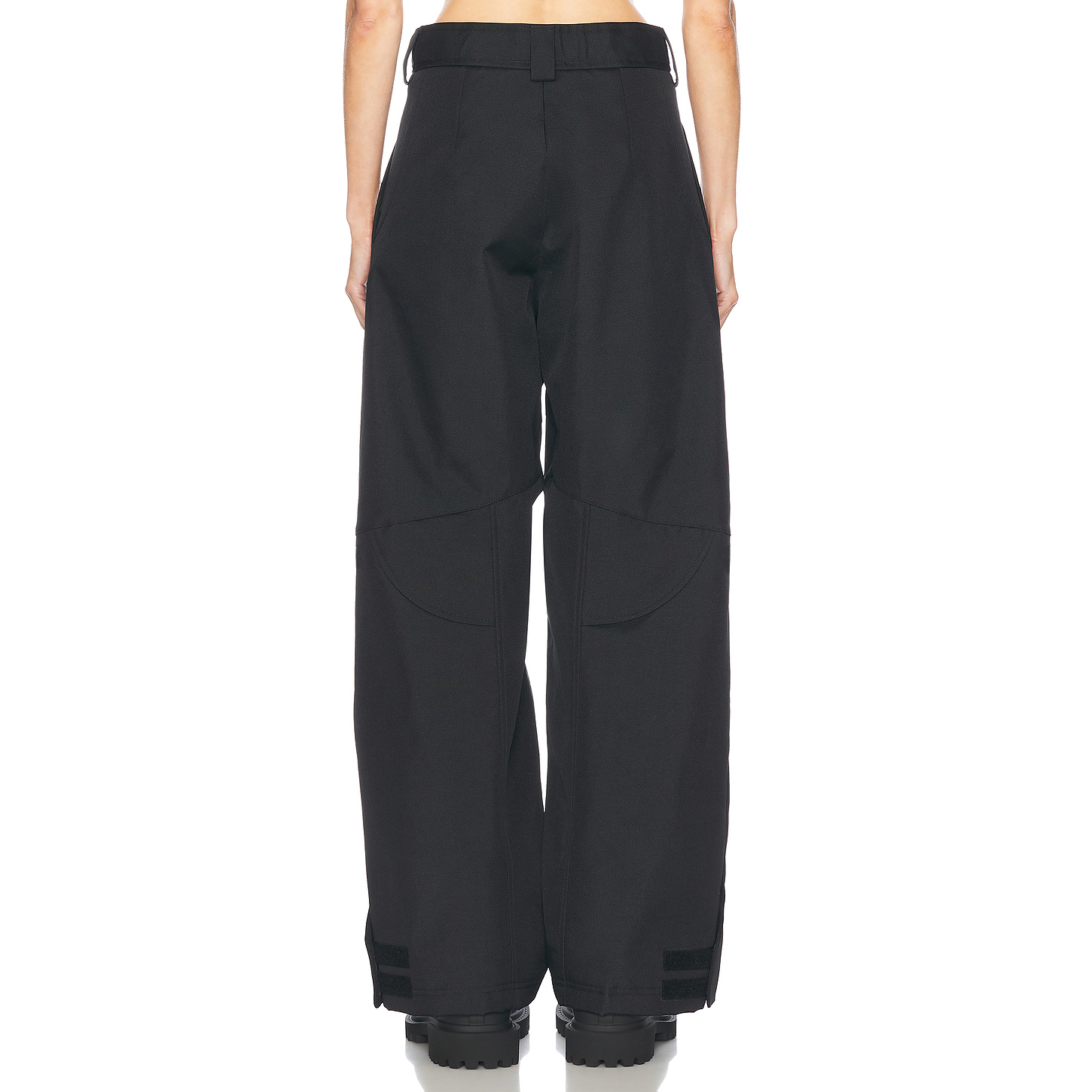 Black Wide-Leg Utility Pants | Zip Pockets | Customizable