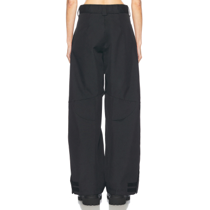 Black Wide-Leg Utility Pants | Zip Pockets | Customizable