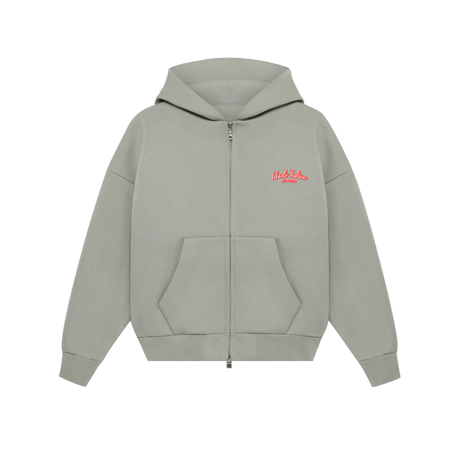 Black Hoodie & Wide-Leg Pants Set | Custom Embroidery & Print Options