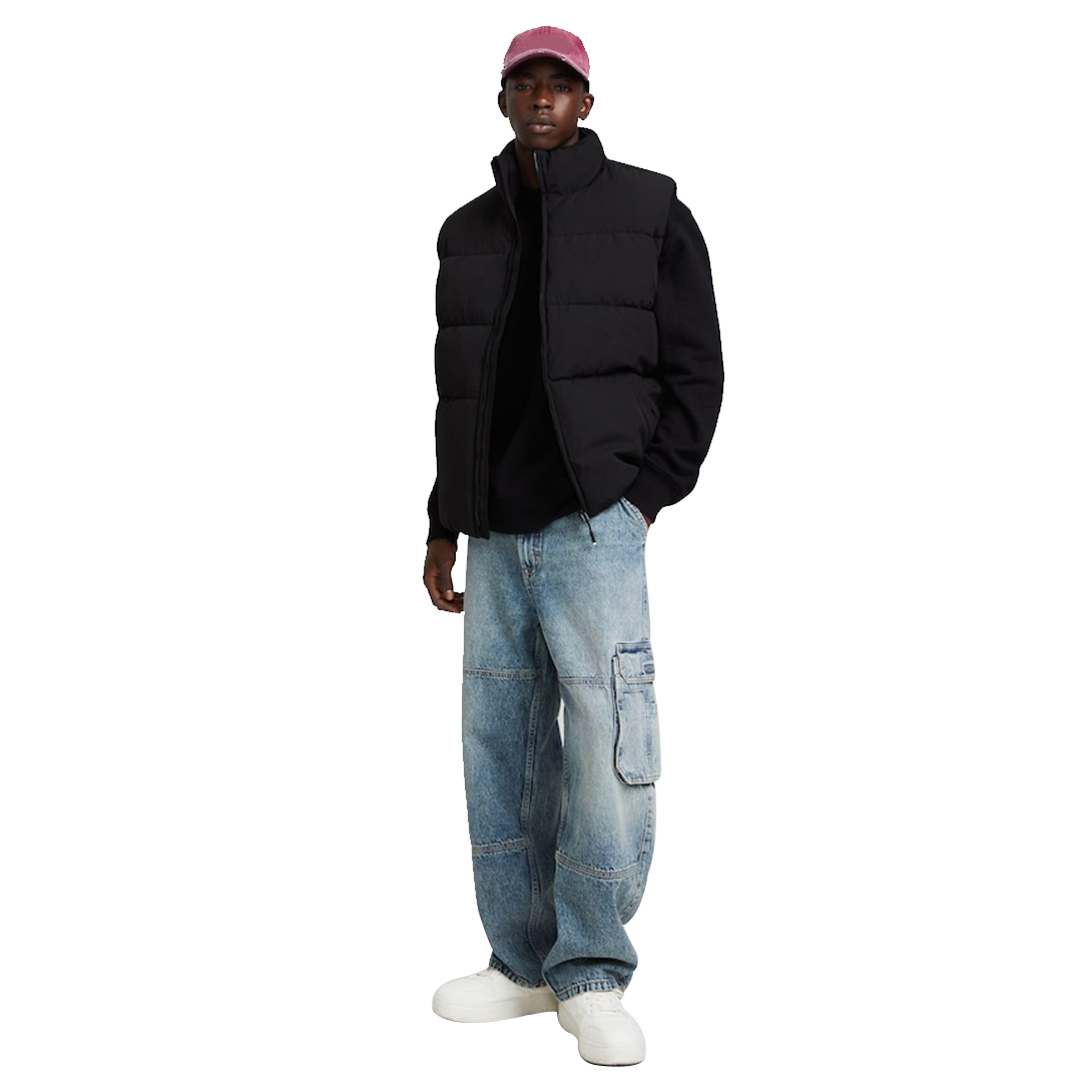 Customizable Black Puffer Jacket – Streetwear Outerwear