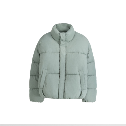 Customizable Khaki Puffer Jacket – Streetwear Outerwear