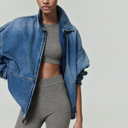 Charlo Fashion Vintage Denim Jacket – Relaxed Fit & Timeless Style