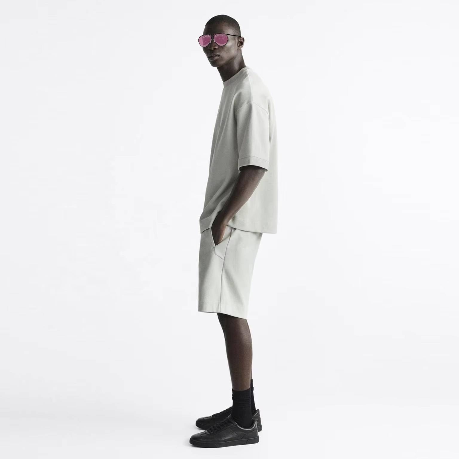 Charlo High-Weight Casual Short Sleeve Set – Luxe Comfort for Everyday Wear