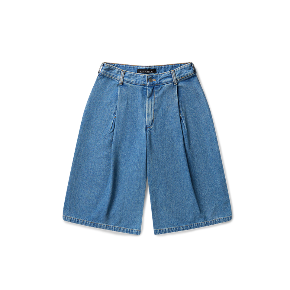 Wide Leg Denim Shorts – Relaxed Vintage Style