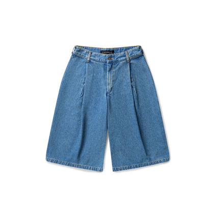 Wide Leg Denim Shorts – Relaxed Vintage Style