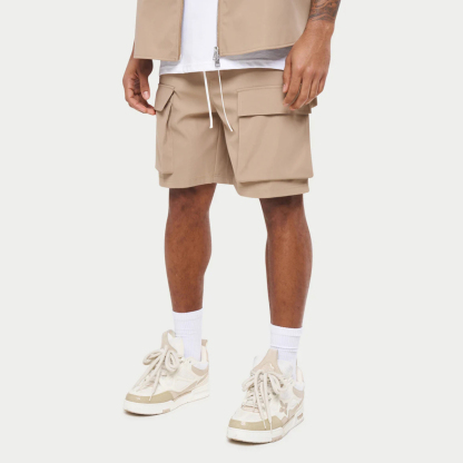 Custom Cargo Shorts with Utility Pockets – Functional Streetwear Design, Adjustable Waist, OEM/ODM (MOQ 50)