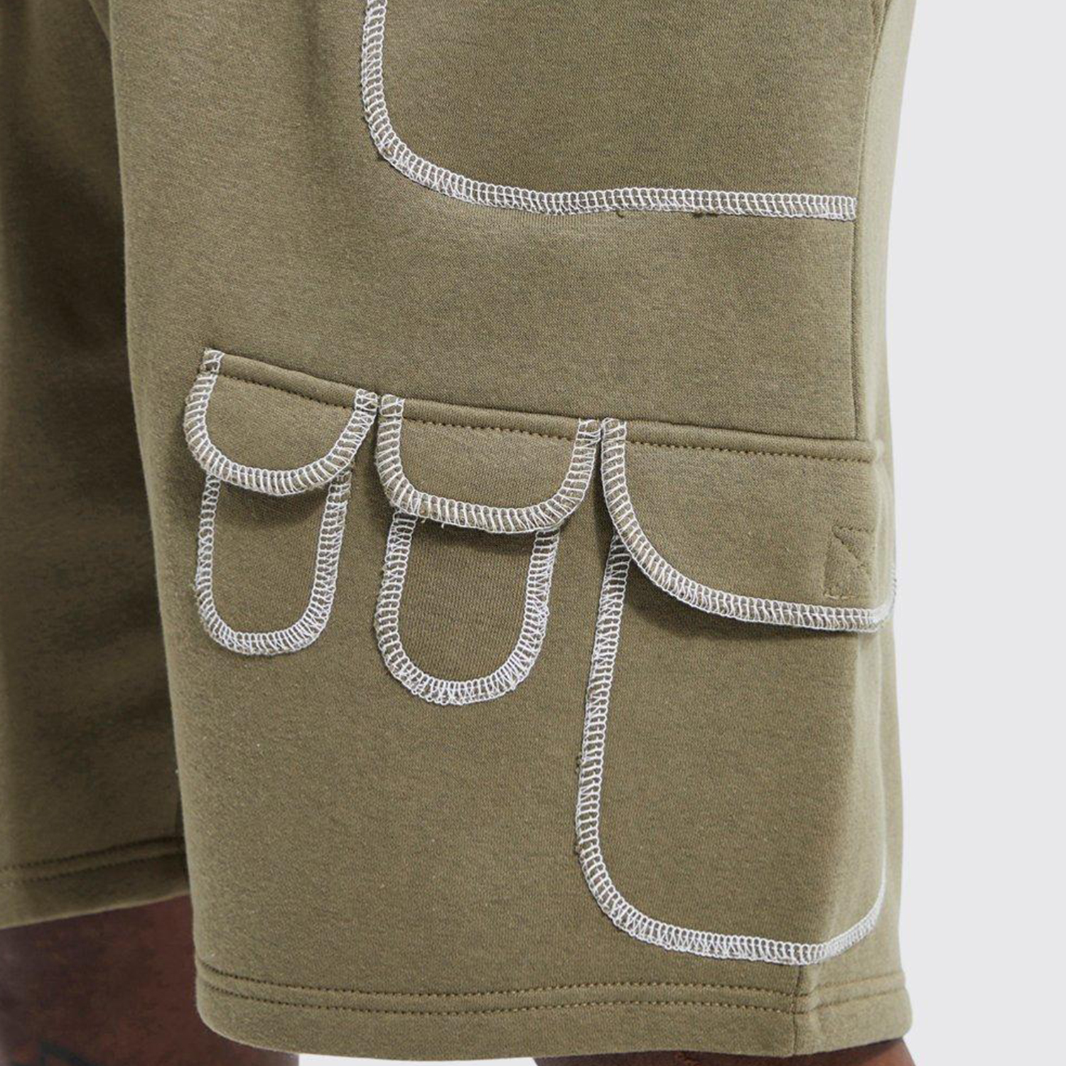 Custom Terry Cargo Shorts with Contrast Stitching – Streetwear Utility Design, Multi-Pocket, OEM/ODM