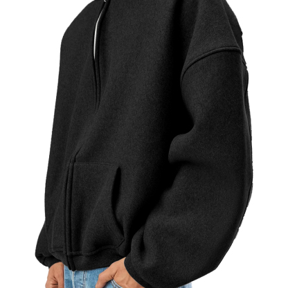 Custom Fleece Zip-Up Hoodie – Multiple Colors & Fabric Options