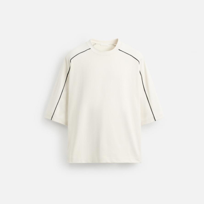 Custom Oversized Streetwear T-Shirt | Minimalist Seam Design | OEM/ODM Private Label Apparel