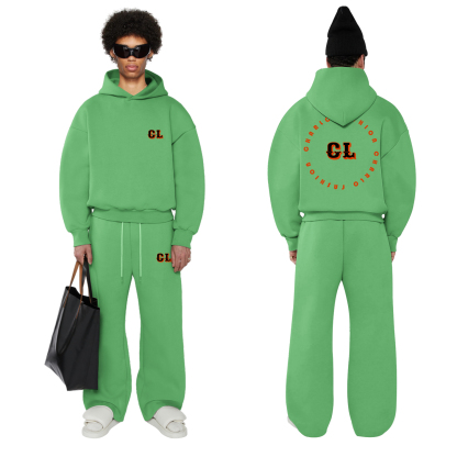 Minimalist  Streetwear Tracksuit – Relaxed Hoodie & Wide-Leg Sweatpants, Fully Customizable