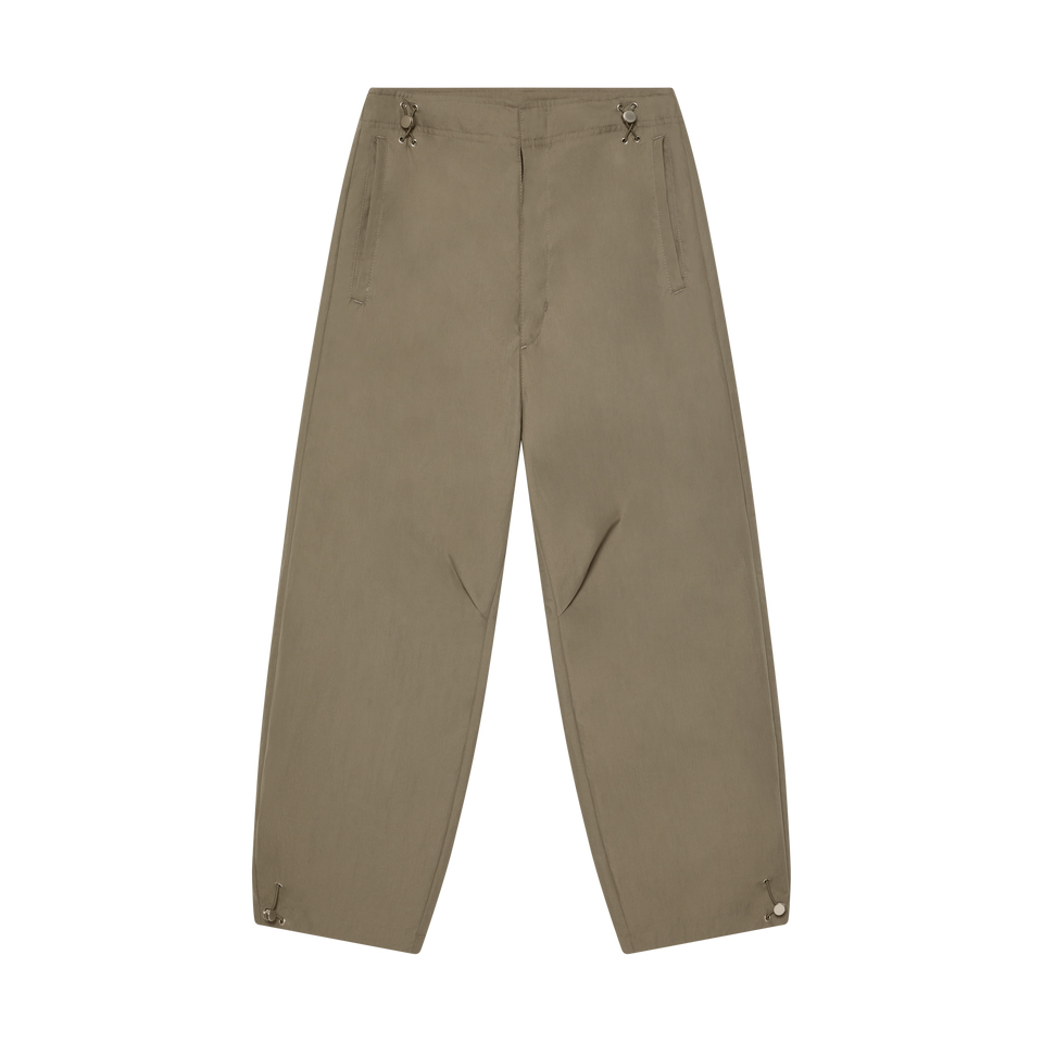 Khaki Wide-Leg Drawstring Pants | Casual Streetwear | Customizable