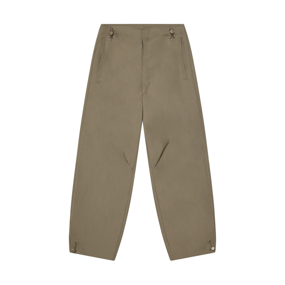 Khaki Wide-Leg Drawstring Pants | Casual Streetwear | Customizable