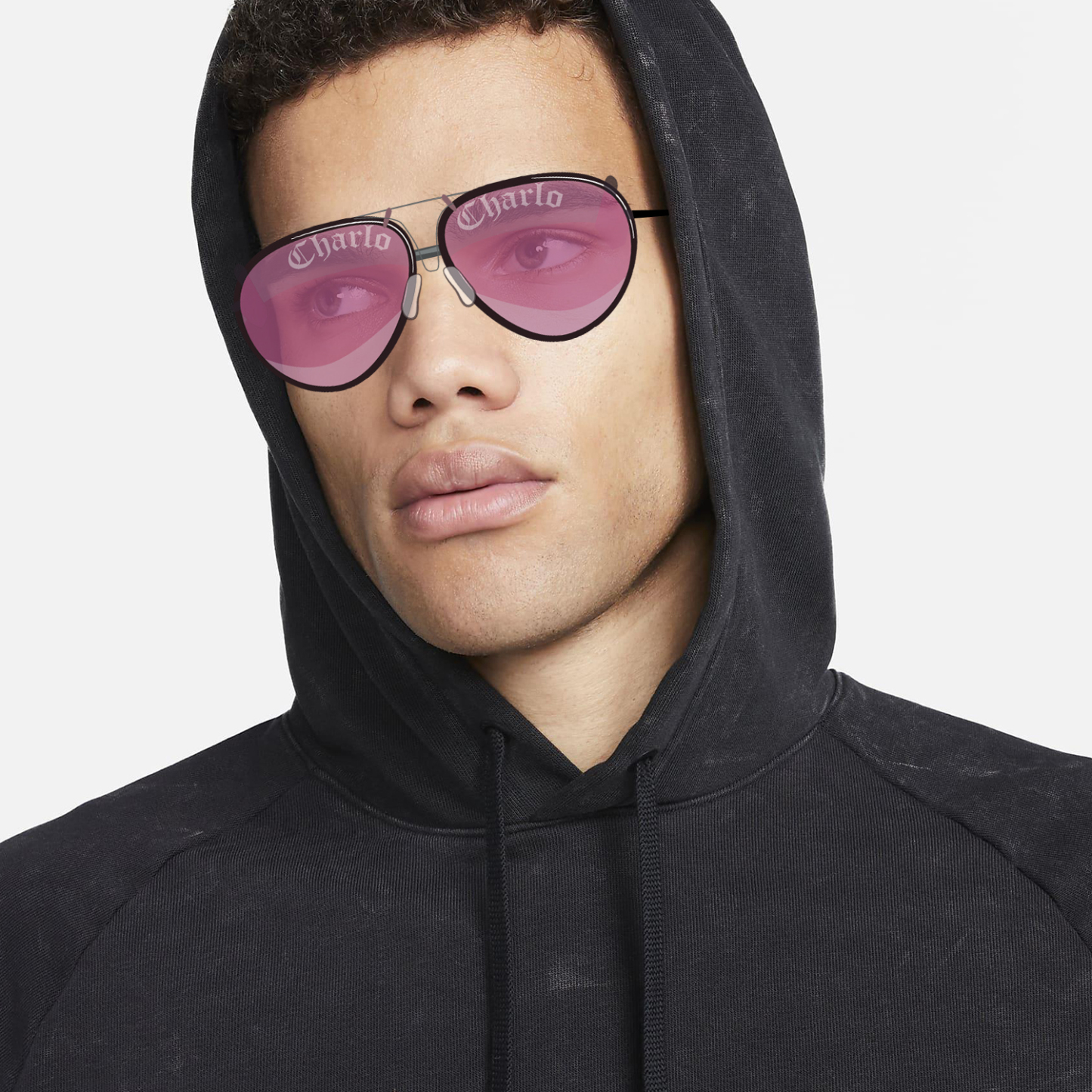 Black Washed Hoodie & Shorts Set | Customizable Streetwear