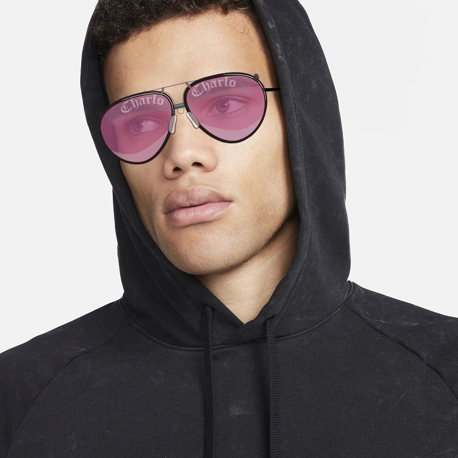 Black Washed Hoodie & Shorts Set | Customizable Streetwear