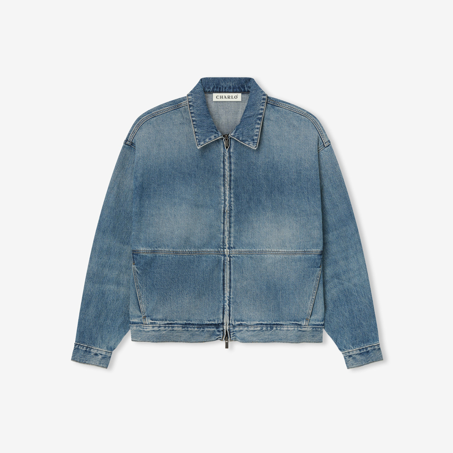 Charlo Fashion Vintage Denim Jacket – Relaxed Fit & Timeless Style