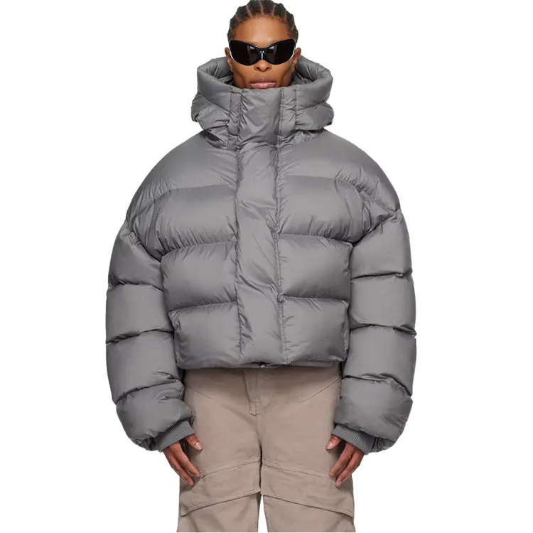 Charlo Fashion Oversized Cropped Puffer – Urban Street Style & Cozy Warmth  